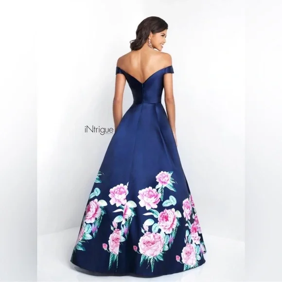 iNtrigue by blush | Dresses | Intrigue By Blush 424 Off Shoulder Floral  Ball Gown Size | Poshmark